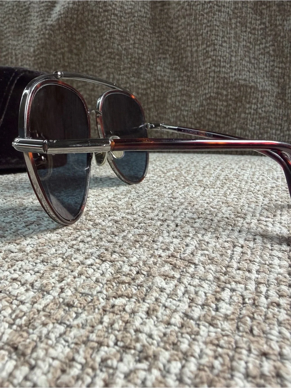 Tom Ford Men's Aviator Sunglasses in Black and Silver